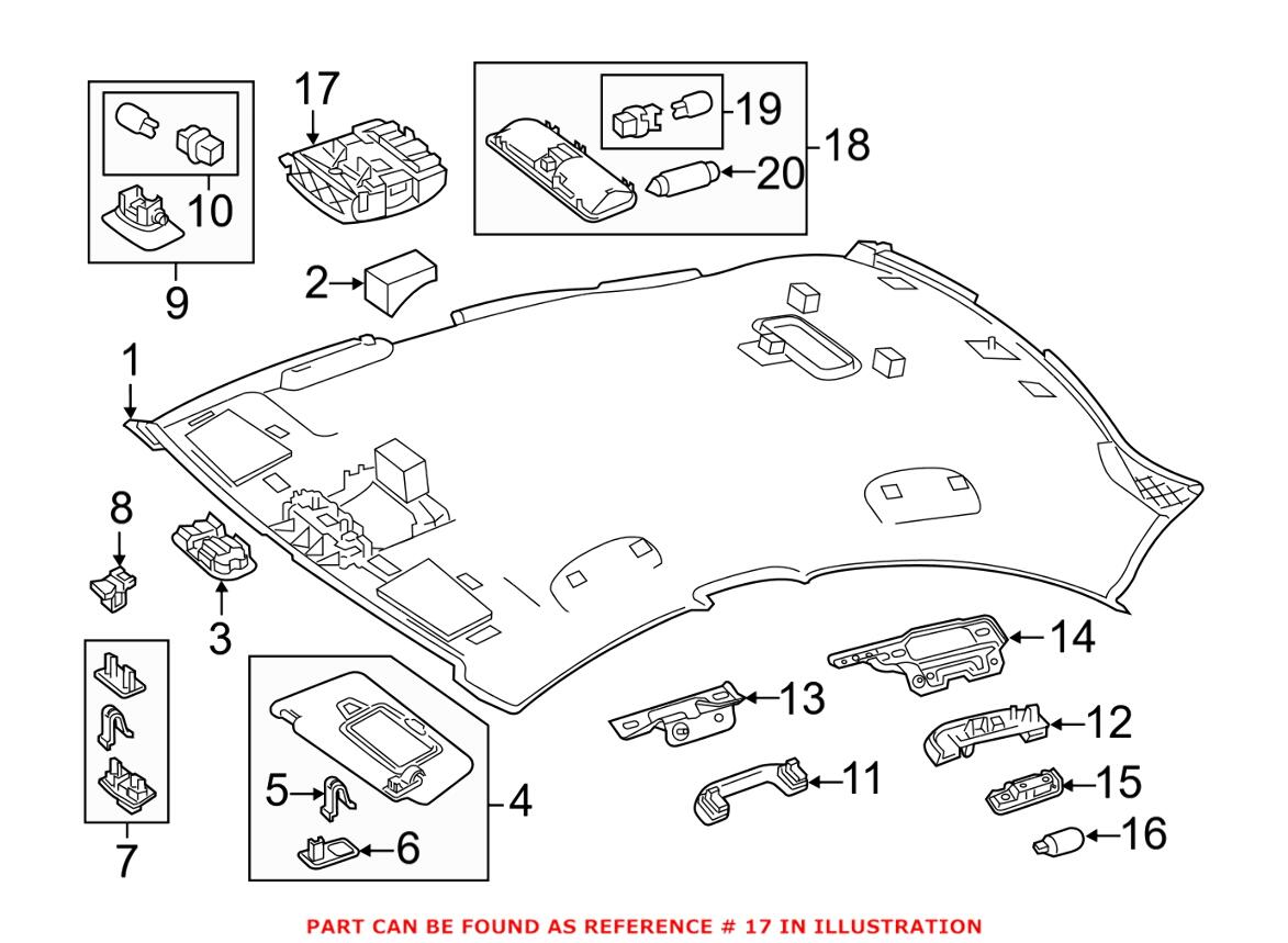 Mercedes Reading Light 00090048087H52